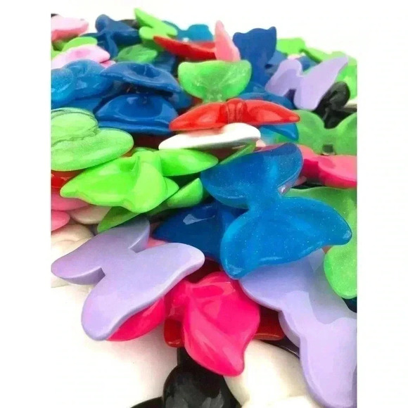 30 pc Resin Large Bows 2" Glitter Kawaii Resin Flatbacks Craft Supplies Assorted - Picture 3 of 9